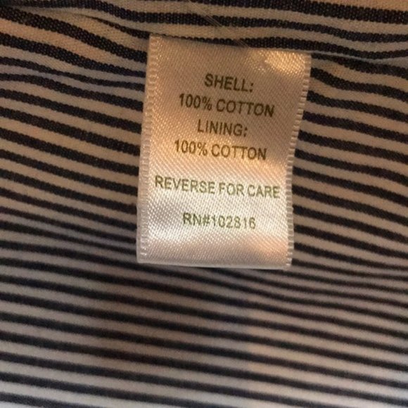 Garnet Hill Khaki Pinstripe Lining Fall 🍂 🍁 Trench Coat - Picture 6 of 7